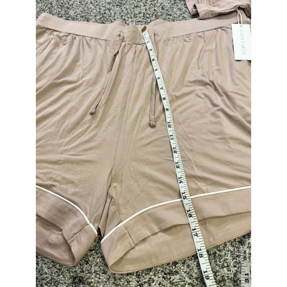 Cozy Earth Women Bamboo Pajama Short Set Blush Pink XXXL 3XL New - Picture 11 of 16